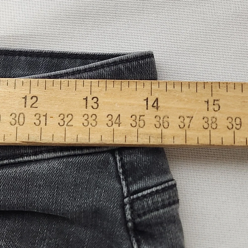 womens PAIGE black‎ denim JEANS Bombshell Skinny Mid Rise Stretch Dark Magnet 28